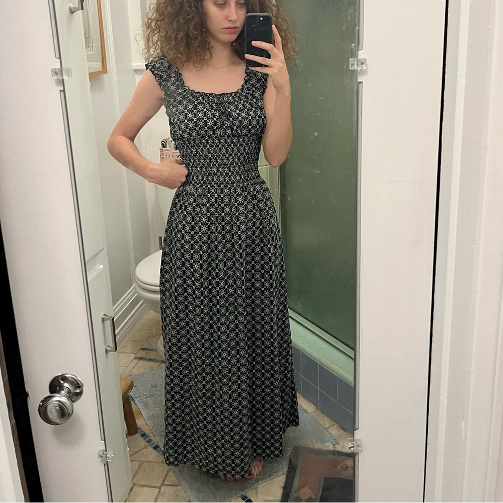 🌹SOLD🌹NWT LISA SAYS GAH LEONORA DRESS | BLACK FLORAL EYELET
